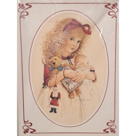 Jan Hagara Christmas Cards 12 cards + 12 Envelopes Vintage 1982 Ephemera - Picture 2 of 6